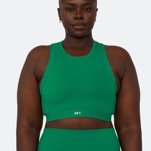 SET ACTIVE SPORTBODY™️ high neck bra — PALM